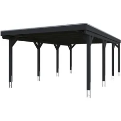 Einzelcarport SKANHOLZ "Grunewald", grau (anthrazit), H: 251cm, Carports