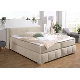 Home Affaire Boxspringbett »Chelles« inkl. Kaltschaumtopper, in 5 Breiten und 3 Matratzenarten beige