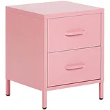 Beliani Nachtschrank Malavi 43 x 40 x 55 cm Rosa