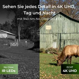 Reolink Wildkamera 4K 8MP Überwachungskameras 3G/4G LTE mit 360o Rundumsicht,No-Glow,Tiererkennung, 355°/90° Schwenk,Bewegungsmelder,2-Weg-Audio