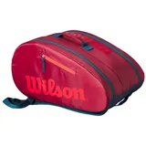 Wilson Padel-Tasche für Kinder und Jugendliche, Junior Padel Bag, Für bis zu 3 Schläger, Rot (Infrarot)