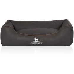 Knuffelwuff Hundebett Scottsdale aus Kunstleder schwarz M-L