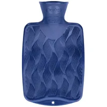 Fashy kleine Wärmflasche mit 3D Oberfläche, 6404, 0,8 L, Blau