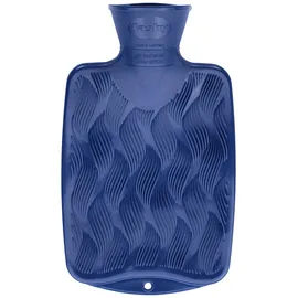 Fashy kleine Wärmflasche mit 3D Oberfläche, 6404, 0,8 L, Blau