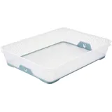KEEEPER Stapelkörbchen blau B/H/L: ca. 26,5x7x36 cm,