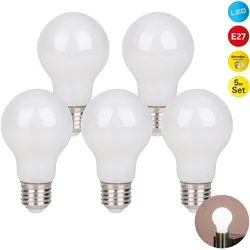 NÄVE LED-Leuchtmittel "Daffy", F (A-G), weiß, Ø:6,00cm, Leuchtmittel, 5er Set, dimmbar, 2600 Kelvin