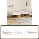 Vidaxl - Bettgestell mit Kopfteil Metall Weiß 120x200 cm - Metallbett - Doppelbett - Bettgestell - Weißes Bett - Boxspringbetten