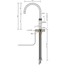 Quooker Fusion Round verchromt COMBI Reservoire & kühles sprudelndes Wasser CUBE