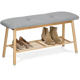 Zeller Schuhbank 89,5 x 30 x 44 cm grau / grau