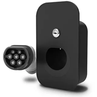 Parkwächter E1 Kabel-Organizer mit Schloss, Docking-Station für EV Ladekabel-Stecker Typ 2, Ladestation Kabel-Wandhalter, E-Auto Kabelhalter, Kindersicherung und Diebstahlsicherung