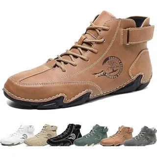 Donubiiu Feelfree Barfußschuhe, Feelfree Barfußschuhe Winter, FeelFree - ergonomische,Wildlederstiefel Barfußschuhe für Herbst und Winter (Braun,47) - 47 EU