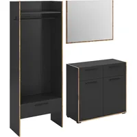Xonox.home Bueno ca. 180x189x37 cm in Basalt Melamin und