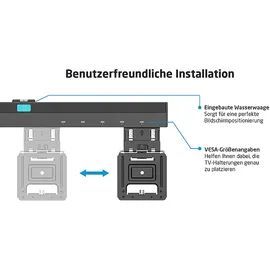 ISY ITV 1400 TV Wandhalterung, max. 80 Zoll, Starr, Schwarz