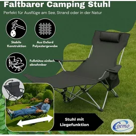 Coemo Campingstuhl Schwarz
