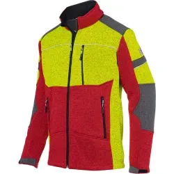 Kübler® Forstschutz Strickjacke FOREST, rot/gelb 1 Stück, Größe: M