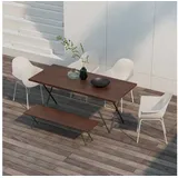 Outsunny Gartenstuhl 59 x 59 x 84 cm grau 4 St.