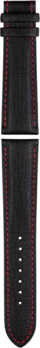 Union Glashütte Ziegenleder Lederarmband 21mm D610002028 - rote Naht,schwarz