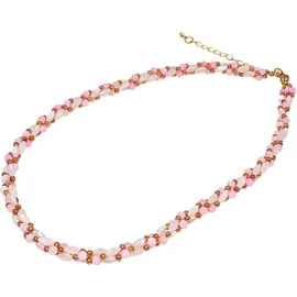FIRETTI Perlenkette Schmuck Geschenk Messing rosa