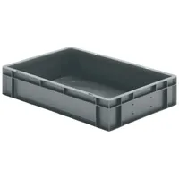 La-Ka-Pe Transport-Stapelkasten B600xT400xH120 mm grau, geschlossen ohne Griffloch