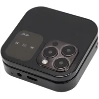 2G Klapphandy für Senioren, 2 SIM-Karten, Kleines Display, Faltbares Handy mit LED-Taschenlampe, Rückkamera, FM-Radio für Studenten, Senioren (Black)