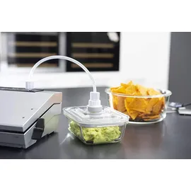 CASO Design Vakuumbehälter eckig transparent 1 l 4-teiliges Set