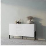 INOSIGN Sideboard »Jukon, Breite 150 bzw.180 cm, moderne grifflose Kommode«, Schubladenschrank 2 Türen/3 Schubkästen, push-to-open-Funktion, weiß