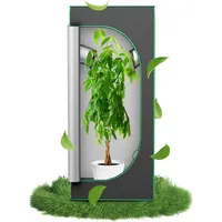 TATIVALO Growzelt 60x60x140cm, Indoor Grow Tent mit Beobachtungsfenster, Pflanzenzelt Gewächshaus Zuchtzelt, für Indoor Pflanzenanbau, Stabiler Rahmen