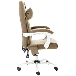 vidaXL Massage-Bürostuhl Taupe Stoff