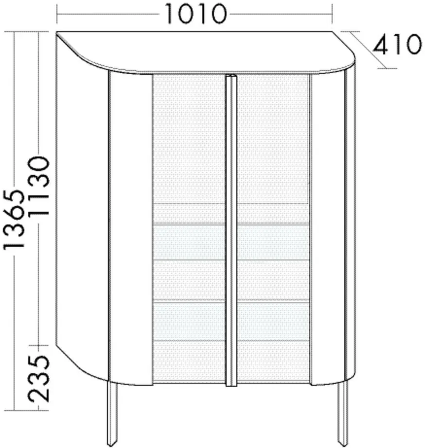 Burgbad Halbhoher Schrank Lavo 2.0 1365x1010x415 Eiche Dekor Urban, SGCJ101F5317 SGCJ101F5317