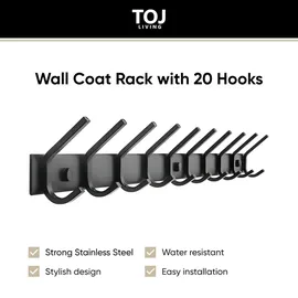 toj Wandgarderobe TOJ Living 78 cm Schwarz