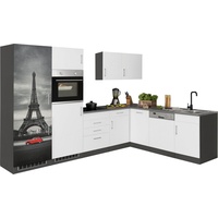 Held MÖBEL Winkelküche »Paris«, ohne E-Geräte, Stellbreite 290/220 cm weiß