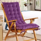 Morbuy Deckchair Auflagen für Gartenliegen, Sonnenliege Kissen Tragbare Garten Innenhof Gepolstertes Bett Relax-Liegestuhl Sitzauflage für Deckchair, Innen, Außen (48x120cm,Lila)