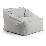 mokebo Gartensessel 'Der Sunnyboy' Made in Germany, Outdoor Sitzsack, Bean Bag mit Füllung, als Liegekissen, Gartenliege, Relaxliege, Bodenkissen oder Liege in Hellgrau