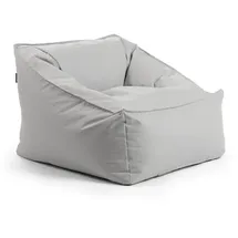 mokebo Gartensessel 'Der Sunnyboy' Made in Germany, Outdoor Sitzsack, Bean Bag mit Füllung, als Liegekissen, Gartenliege, Relaxliege, Bodenkissen oder Liege in Hellgrau