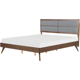 Beliani Poissy 180 x 200 cm Dunkle Esche