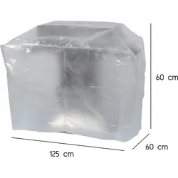 WDMT Transparente Grillabdeckung - 60 x 60 x 125 cm - Grillabdeckung mit klarer PVC-Beschichtung