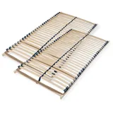 Lattenrost 7-Zonen, Lattenrost 90x200 140x200 180x200 und weitere Größen, Beco, Lattenrost 160x200 (bestehend aus 2x Lattenrost 80x200), 28 Leisten, Selbstmontage 160 cm x 200 cm x 8 cm