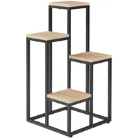 [en.casa] Blumentreppe Ameland 60 x 30 cm Schwarz