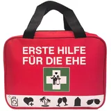 LOOBEAR Erste Hilfe Tasche für Die Ehe - Lustiges Geschenk zur Hochzeit oder zum Hochzeitstag, Ideales Hochzeitsgeschenk für Brautpaare, Survival Bag Goldene Hochzeit Geschenke (Rot, Ohne Inhalt)