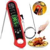 Direkt Ablesbares Fleischthermometer, Hochpräzises Zubehör Für Heißluftfritteusen, Faltbares Kochthermometer, Küchenthermometer Mit Alarmfunktion