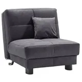 ell+ell Schlafsessel Tilda Microvelour Grau-Blau PG30