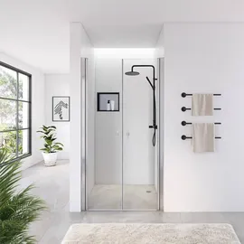 Home Deluxe Lavea Pendeltür in Nische 75 x 195 cm Klarglas