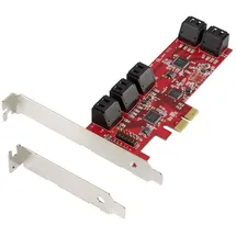 Renkforce RF-2748532 10 Port SATA Controller PCIe x4 Passend für (SSD): SATA SSD inkl. Low-Profile Slotblech