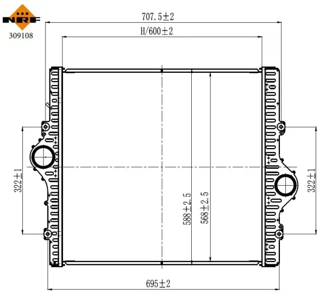 NRF Ladeluftkühler  für TOYOTA 1794030160 309108