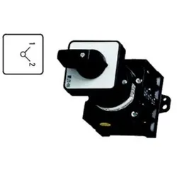 Eaton 078449 Umschalter, T3, 32 A, Zwischenbau, 6 Baueinheit(en), Kontakte: 12, 90 °, rastend, ohne 0-Stellung, 1-2, Abwicklungs Nr. 8370 T3-6-8370/Z