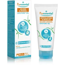 Puressentiel Gelenk & Muskel - Cryo Pure Gel mit 14 ätherischen Ölen - Intensive Kältewirkung - Hilft, empfindliche Stellen zu beruhigen - 80 ml