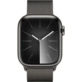 Apple Watch Series 9 GPS + Cellular 41 mm Edelstahlgehäuse graphit, Milanaise Armband graphit M/L