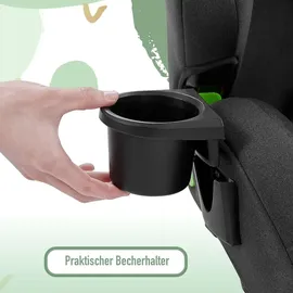 fablekids Kinderautositz mit Isofix | Autokindersitz ab 15 M. | Autositz für Kinder 76-150cm | 3-Punkt-Gurt | ECE R129/03 | Grau