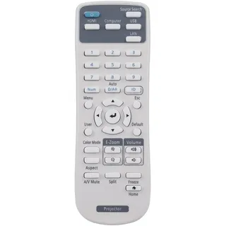 VINABTY Fernbedienung ersetzen Passend für Epson Projestor EB-118, EB-720, EB-725W, EB-725Wi, EB-735F, EB-735Fi, EB-972, EB-1481Fi, EB-E500,EB-L200F, EB-L200SW, EB-L200SX, EB-L520U, EB-L530U