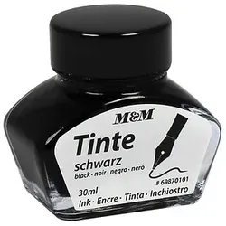 M&M Tintenfass schwarz 30,0 ml